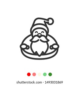 Santa claus icon,Vector and Illustration.