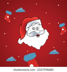 Santa Claus Illustration Santa Claus art Christmas Background Christmas Day
