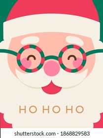 Santa claus illustration for christmas greeting card, invitation card, postcard, poster or banner.