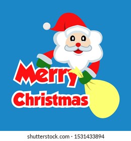 Santa Claus illustration merry christmas vector template