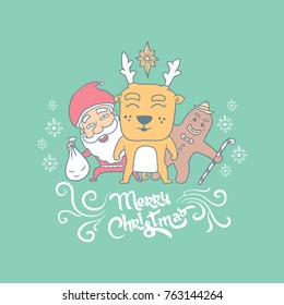 santa claus illustration, vector art, merry christmas vector