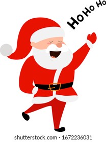 Santa claus, illustration, vector on white background.