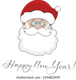 santa claus illustration vector winter holiday christmas card