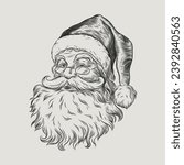 Santa Claus Illustration vintage engraving style
