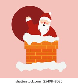 Santa Claus Illustrations with Holiday Cheer and Gifts