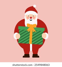 Santa Claus Illustrations with Holiday Cheer and Gifts