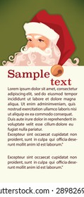 Santa Claus image in cartoon style. Vector illustration for greeting Christmas card.
