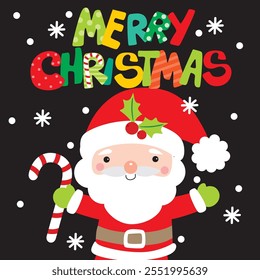 Santa Claus Image For Christmas Card or Bag design
