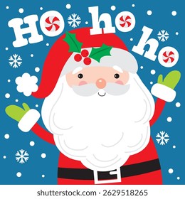 Santa Claus Image For Christmas Card or Bag design