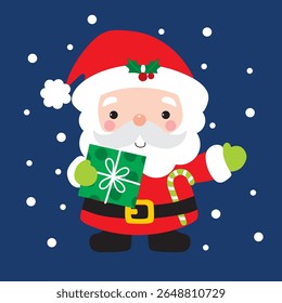 Santa Claus Image For Christmas Card or Bag design