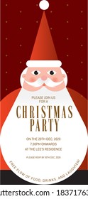 santa claus invitation card design template vector/illustration