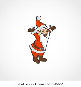 Santa Claus Isolated on White Background