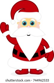 Santa Claus isolated on white background.