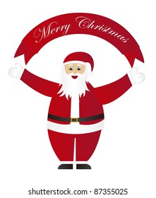 santa claus isolated over white background. vector