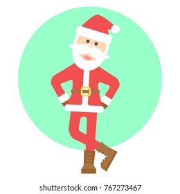 Santa claus isolated vector. Holiday concept.