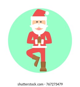 Santa claus isolated vector. Holiday concept.