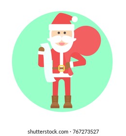 Santa claus isolated vector. Holiday concept.
