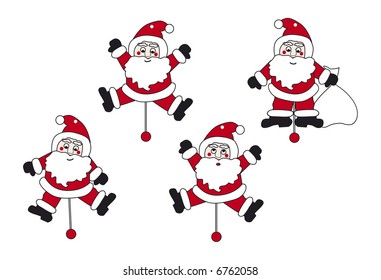 Santa Claus Jumping Jack figures