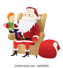 Santa Claus with kid