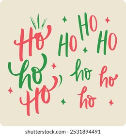 santa claus laugh hohoho funny lettering