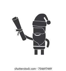 Santa Claus with a letter icon, vector illustration design. Christmas collection.