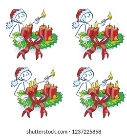 Santa Claus light your candle on the Advent wreath every week