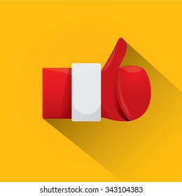 Santa Claus like icon vector illustration. thumbs up santa symbol.