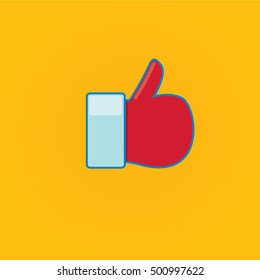 Santa Claus like icon vector illustration. thumbs up santa symbol.