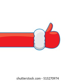 Santa Claus like icon vector illustration. thumbs up santa symbol.