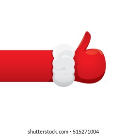 Santa Claus like icon vector illustration. thumbs up santa symbol.