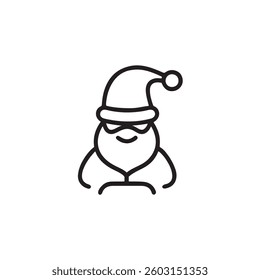 A Santa Claus line art