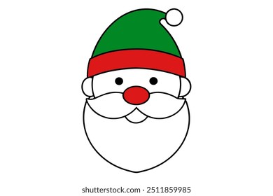 Santa Claus line art vector