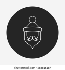 Santa Claus line icon