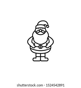 Santa Claus line icon on white background