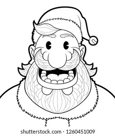 Santa Claus Line Illustration