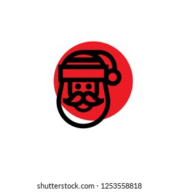 Santa Claus line vector line icon