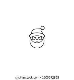 Santa Claus line vector icon