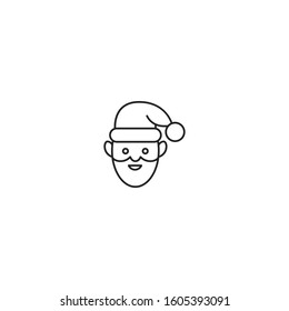 Santa Claus line vector icon