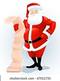 Santa Claus with list.