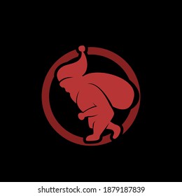 Santa Claus Logo Design Vector