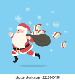 santa claus logo and vector illustration design