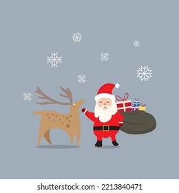 santa claus logo and vector illustration design