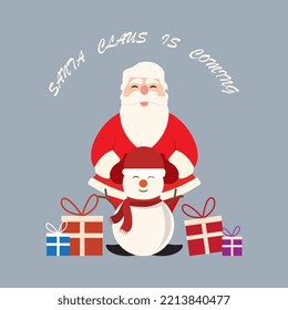 logo de santa claus y diseño de ilustraciones vectoriales