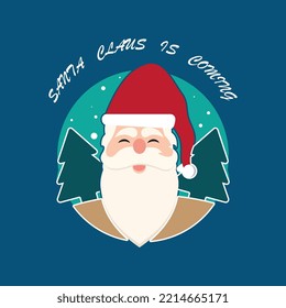 santa claus logo and vector illustration design