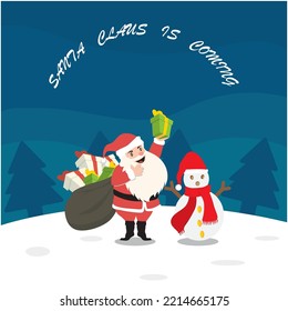 santa claus logo and vector illustration design
