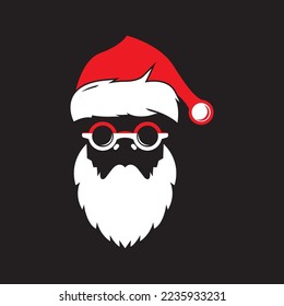 santa claus logo vector illustration template design