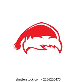 santa claus logo vector illustration template design