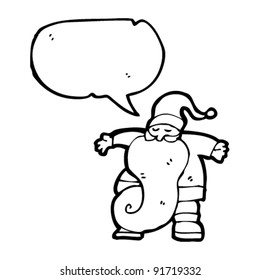 santa claus with long beard cartoon