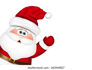 Santa Claus look from the side