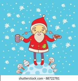 Santa Claus loves milk and cookies